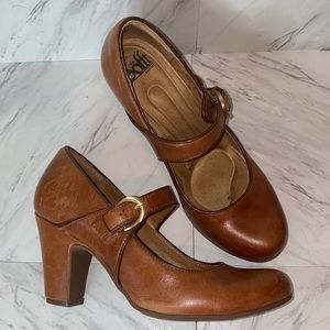 Sofft | Shoes | Sofft Cork Sturdy Brown Miranda Heels 65m | Poshmark